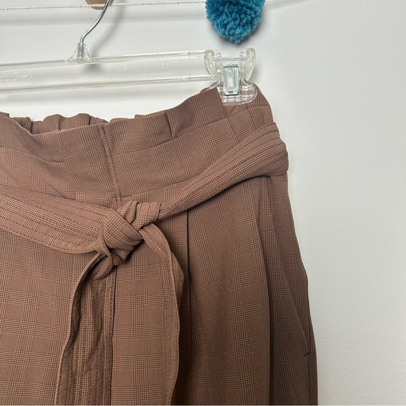 Athleta Skyline Plaid Brown High Waisted Pants - Picture 3 of 7